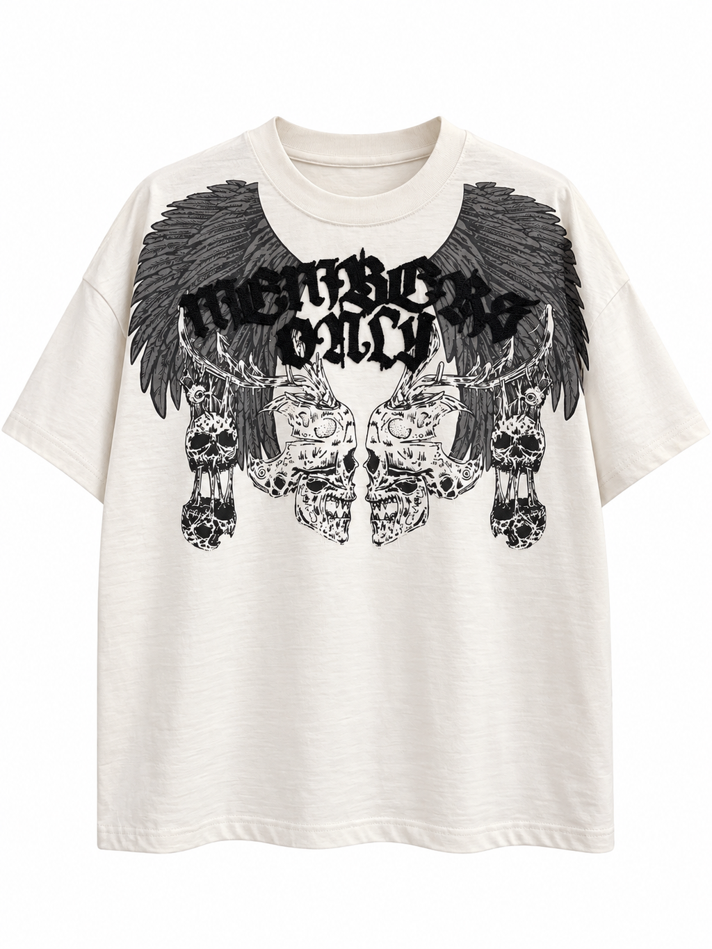 Rebel Soul Graphic Drop shoulder Tee – white