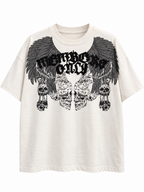 Rebel Soul Graphic Drop shoulder Tee – white