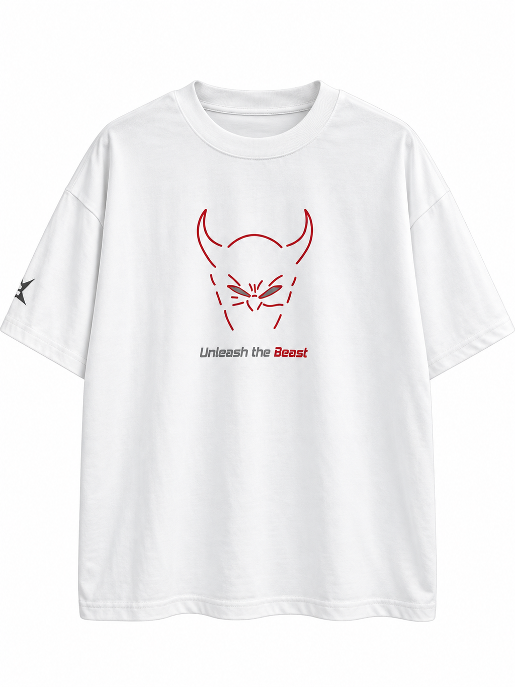 Unleash The Beast Oversized Tee – White
