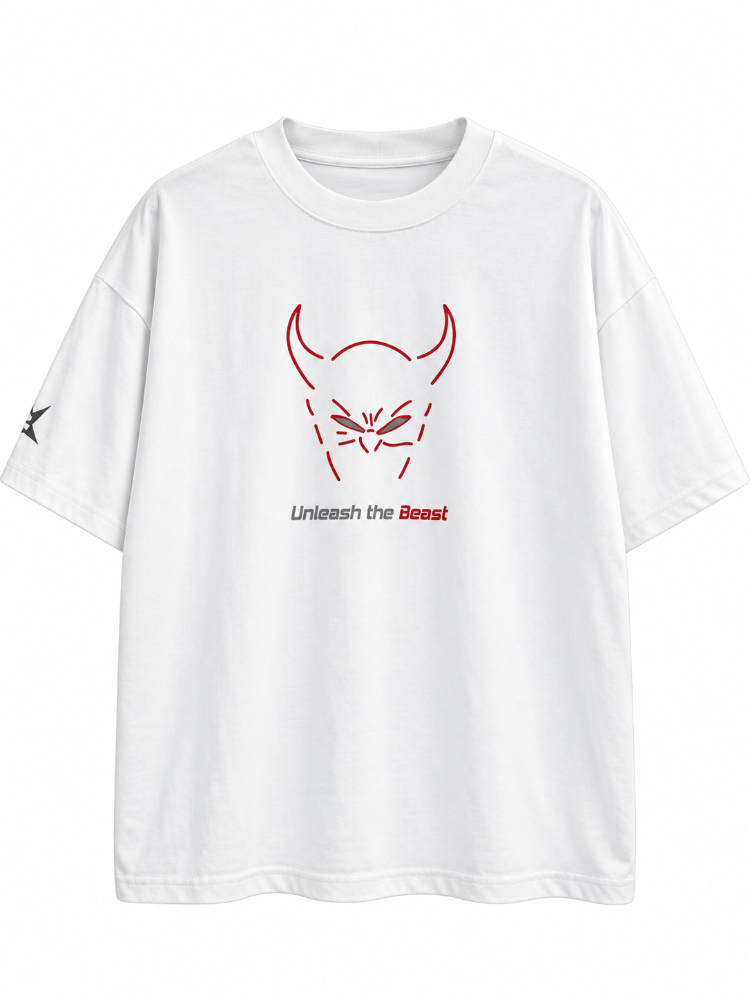 Unleash The Beast Oversized Tee – White