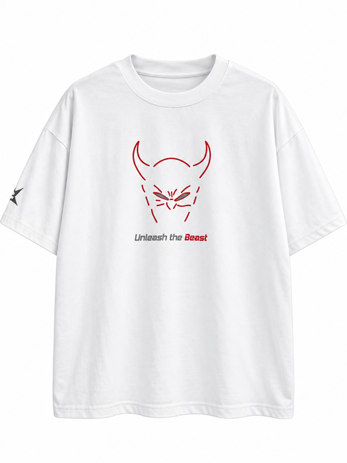 Unleash The Beast Oversized Tee – White