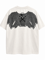 Rebel Soul Graphic Drop shoulder Tee – white