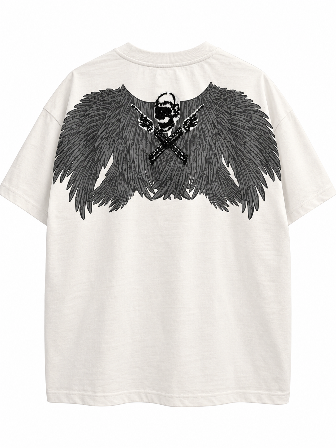 Rebel Soul Graphic Drop shoulder Tee – white