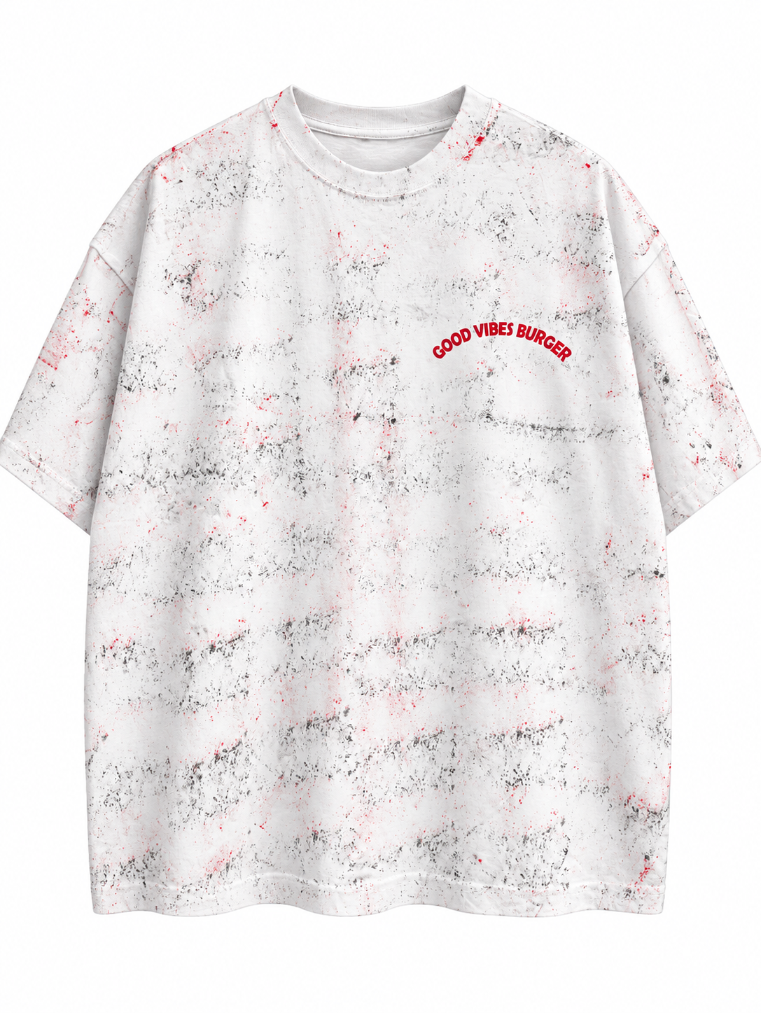 Good Vibes Burger Oversized Tee – White