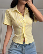 Full Sleeve Tiered Flare Top in Hot Pin